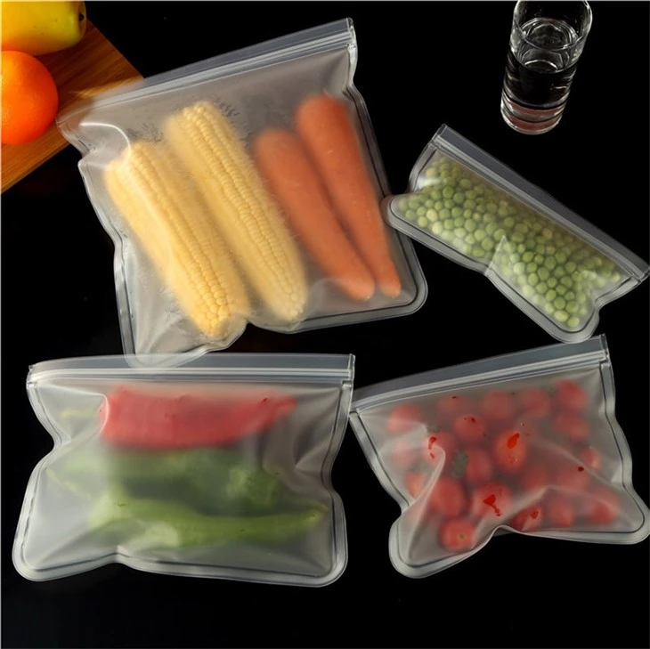 BPA Free Reusable Freezer Bags For Meat Veggies