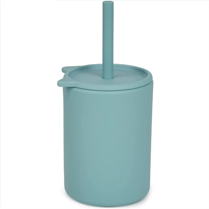 Silicone Baby Cup With Straw