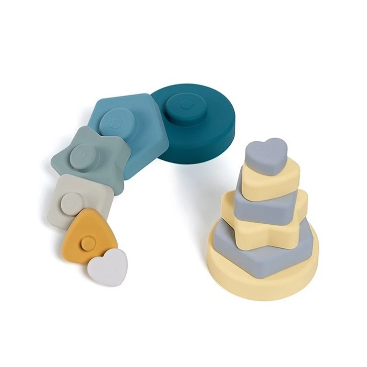 Silicone Colorful Baby Stacking Toys