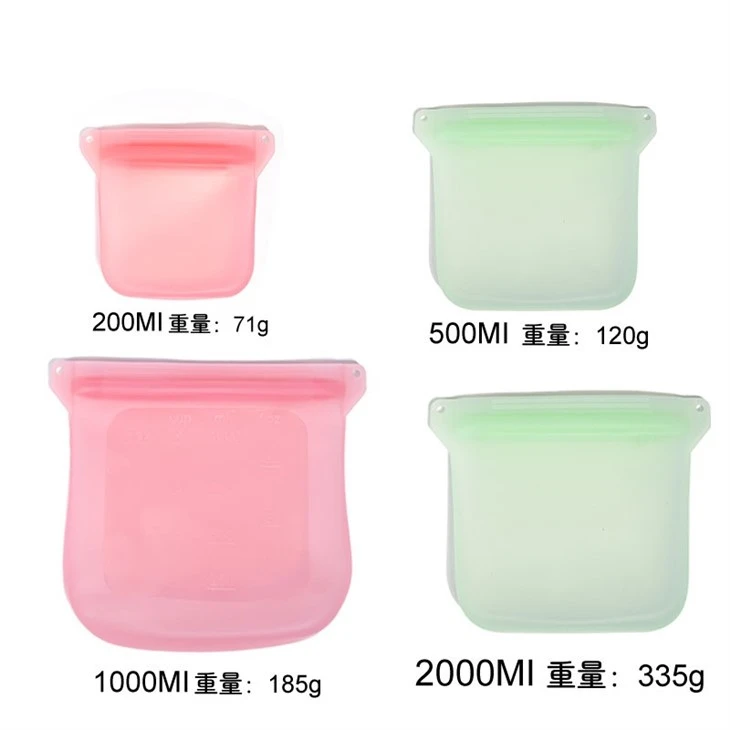 Freezer Safe Silicone Food Storage Bags high quality